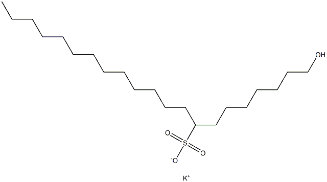 1-Hydroxyhenicosane-8-sulfonic acid potassium salt Struktur