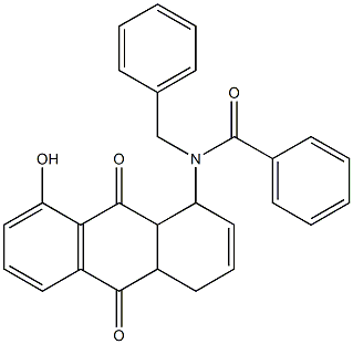 N-Benzyl-N-[(1,4,4a,9,9a,10-hexahydro-8-hydroxy-9,10-dioxoanthracen)-1-yl]benzamide Struktur