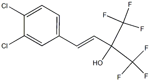 (E)-3-(3,4-Dichlorophenyl)-1,1-bis(trifluoromethyl)-2-propen-1-ol Struktur