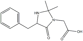 2-(2,2-Dimethyl-4-oxo-5-benzylimidazolidin-3-yl)acetic acid Struktur