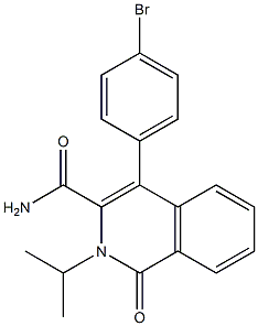 1-Oxo-2-isopropyl-4-(4-bromophenyl)-1,2-dihydroisoquinoline-3-carboxamide Struktur