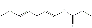 Propionic acid 3,6-dimethyl-1,4-octadienyl ester Struktur