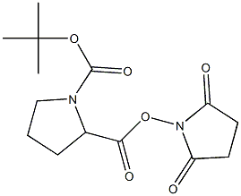 1-(tert-Butyloxycarbonyl)-2-pyrrolidinecarboxylic acid 2,5-dioxo-1-pyrrolidinyl ester Struktur