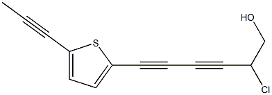 2-Chloro-6-[5-(1-propynyl)-2-thienyl]-3,5-hexadiyn-1-ol Struktur