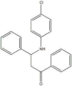 1,3-Diphenyl-3-(4-chloroanilino)-1-propanone Struktur