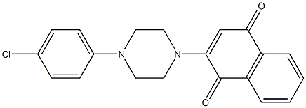 2-[4-(4-Chlorophenyl)piperazino]-1,4-naphthoquinone Struktur