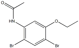 N-(3-Ethoxy-4,6-dibromophenyl)acetamide Struktur