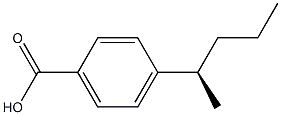 (-)-4-[(R)-1-Methylbutyl]benzoic acid Struktur