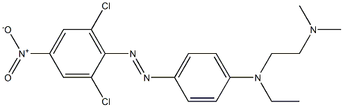 N-[4-[(2,6-Dichloro-4-nitrophenyl)azo]phenyl]-N-ethyl-N',N'-dimethyl-1,2-ethanediamine Struktur