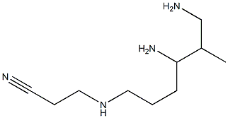 4,6-Diamino-1-(2-cyanoethylamino)-5-methylhexane Struktur