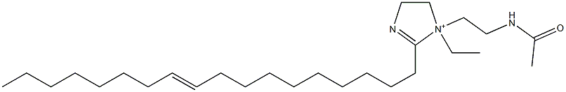 1-[2-(Acetylamino)ethyl]-1-ethyl-2-(10-octadecenyl)-2-imidazoline-1-ium Struktur