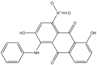 1-Anilino-2,5-dihydroxy-4-nitroanthraquinone Struktur