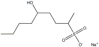 5-Hydroxynonane-2-sulfonic acid sodium salt Struktur