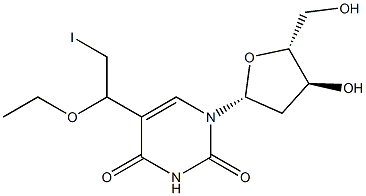 5-[1-(Ethoxy)-2-iodoethyl]-2'-deoxyuridine Struktur