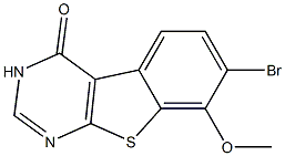 7-Bromo-8-methoxy[1]benzothieno[2,3-d]pyrimidin-4(3H)-one Struktur