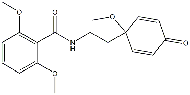 N-[2-(1-Methoxy-4-oxo-2,5-cyclohexadienyl)ethyl]-2,6-dimethoxybenzamide Struktur