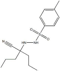 N'-(1-Cyano-1-propylbutyl)-4-methylbenzenesulfonic acid hydrazide Struktur