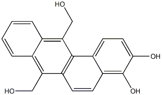 3,4-Dihydroxybenz[a]anthracene-7,12-dimethanol Struktur