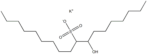 8-Hydroxyoctadecane-9-sulfonic acid potassium salt Struktur