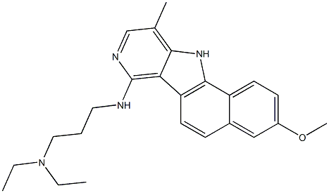 7-(3-Diethylaminopropylamino)-10-methyl-3-methoxy-11H-benzo[g]pyrido[4,3-b]indole Struktur