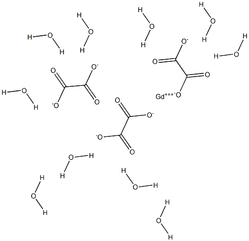 Gadolinium trioxalate decahydrate Struktur