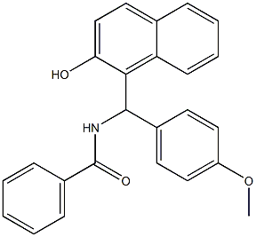 N-[(4-Methoxyphenyl)(2-hydroxy-1-naphtyl)methyl]benzamide Struktur