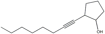 2-(1-Octynyl)cyclopentan-1-ol Struktur