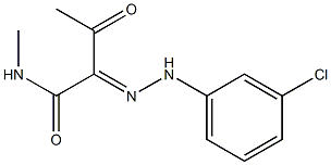 2-[2-(3-Chlorophenyl)hydrazono]-1-(methylamino)butane-1,3-dione Struktur