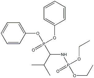 N-[1-[Bis(phenoxy)phosphinyl]-2-methylpropyl]amidophosphoric acid diethyl ester Struktur