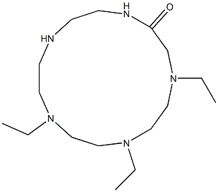 4,7,10-Triethyl-1,4,7,10,13-pentaazacyclopentadecan-2-one Struktur