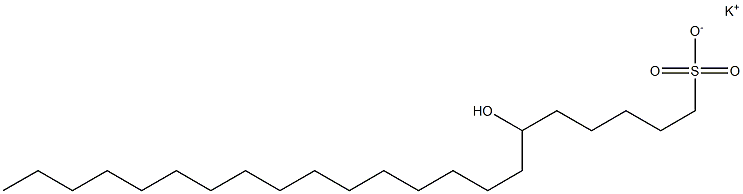 6-Hydroxydocosane-1-sulfonic acid potassium salt Struktur