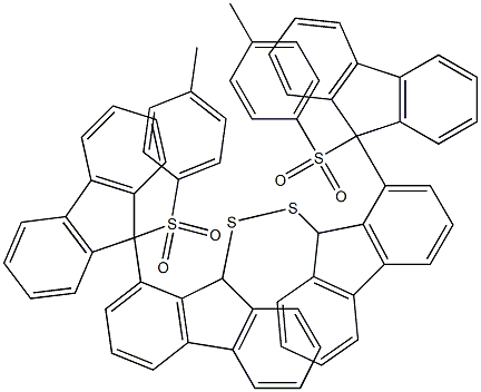 9-[(4-Methylphenyl)sulfonyl]-9H-fluoren-9-yl(9H-fluoren-9-yl) persulfide Struktur