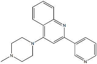 4-(4-Methyl-1-piperazinyl)-2-(3-pyridinyl)quinoline Struktur