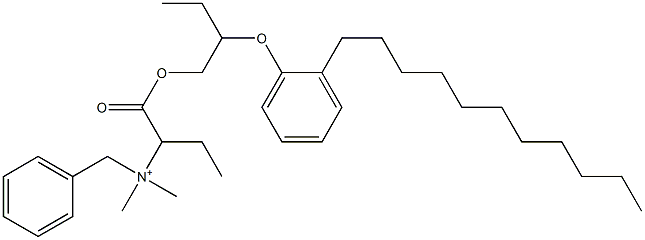 N,N-Dimethyl-N-benzyl-N-[1-[[2-(2-undecylphenyloxy)butyl]oxycarbonyl]propyl]aminium Struktur