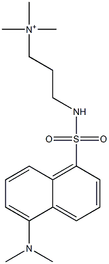 3-[[(5-Dimethylamino-1-naphtyl)sulfonyl]amino]-N,N,N-trimethyl-1-propanaminium Struktur