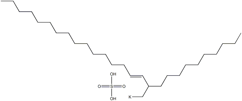 Sulfuric acid 2-decyl-3-octadecenyl=potassium ester salt Struktur