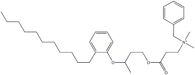 N,N-Dimethyl-N-benzyl-N-[2-[[3-(2-undecylphenyloxy)butyl]oxycarbonyl]ethyl]aminium Struktur