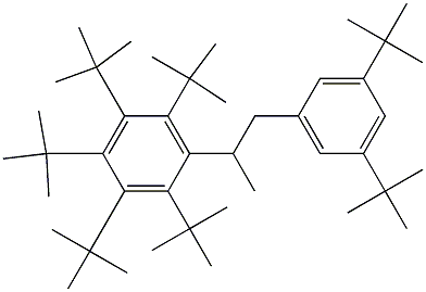 2-(Penta-tert-butylphenyl)-1-(3,5-di-tert-butylphenyl)propane Struktur