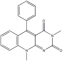 3,10-Dimethyl-5-phenylpyrimido[4,5-b]quinoline-2,4(3H,10H)-dione Struktur