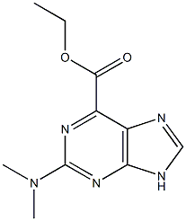 2-(Dimethylamino)-9H-purine-6-carboxylic acid ethyl ester Struktur