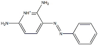 2,6-Diamino-3-(phenylazo)pyridinium Struktur