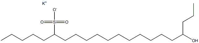 18-Hydroxyhenicosane-6-sulfonic acid potassium salt Struktur