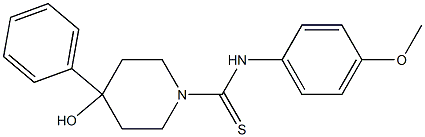 4-Hydroxy-N-(4-methoxyphenyl)-4-phenyl-1-piperidinecarbothioamide Struktur