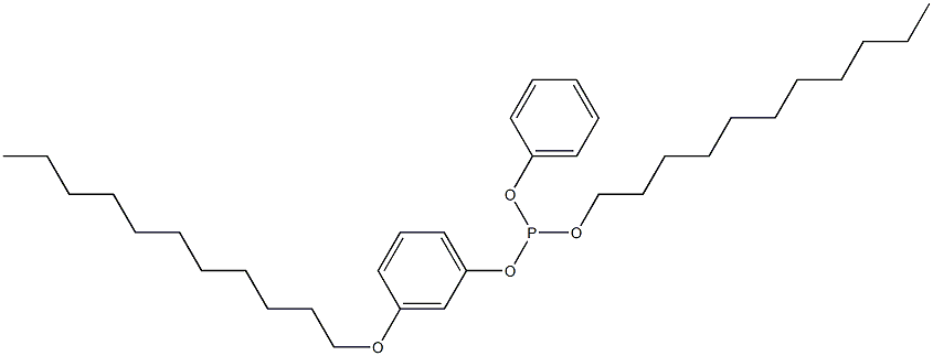 Phosphorous acid 3-(undecyloxy)undecyldiphenyl ester Struktur