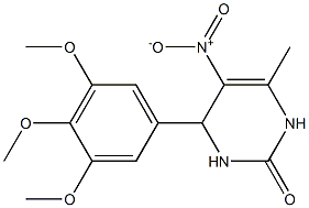 1,4-Dihydro-4-(3,4,5-trimethoxyphenyl)-5-nitro-6-methylpyrimidin-2(3H)-one Struktur