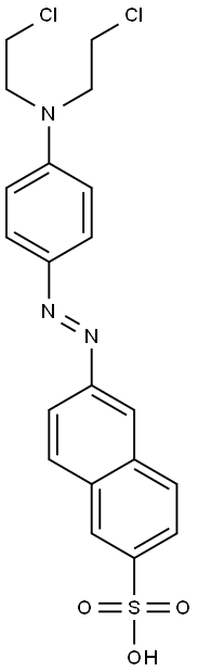 6-[p-Bis(2-chloroethyl)aminophenyl]azo-2-naphthalenesulfonic acid Struktur