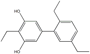 2-Ethyl-5-(2,5-diethylphenyl)benzene-1,3-diol Struktur