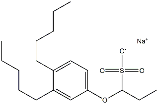 1-(3,4-Dipentylphenoxy)propane-1-sulfonic acid sodium salt Struktur