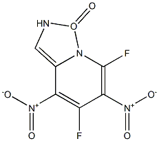 5,7-Difluoro-4,6-dinitrobenzofurazane 1-oxide Struktur