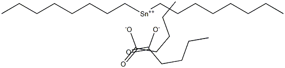 Divaleric acid dioctyltin(IV) salt Struktur